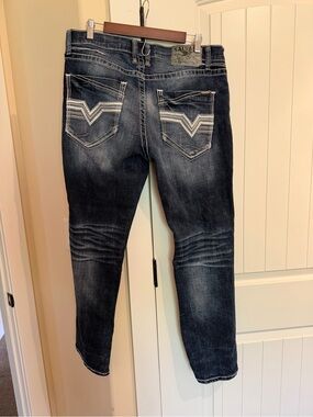 Salvage men’s Jeans - Mayhem straight regular fit, White Stitch Pocket Detail